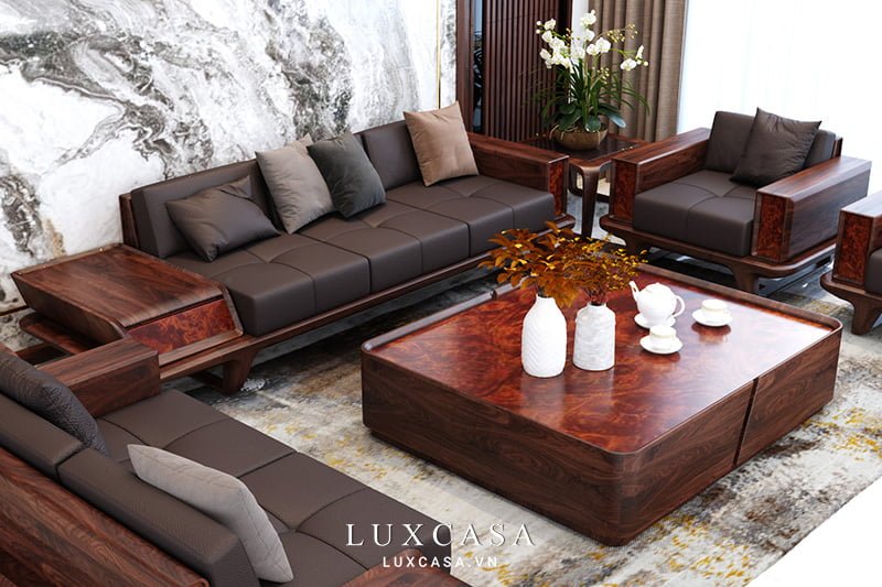 sofa biệt thự bằng gỗ SG05