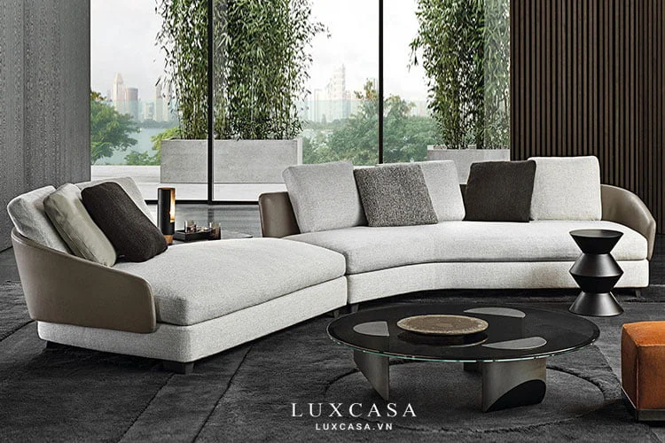 sofa biệt thự màu trắng SN10