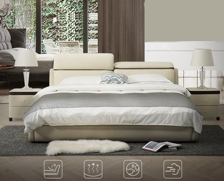 giường cưới bọc da cao cấp