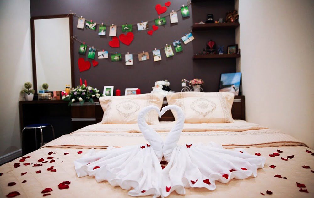 trang trí giường cưới